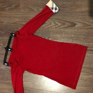 Burberry red shirt!